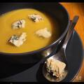 soupe courge panais et cardamome et fourme d'Ambert