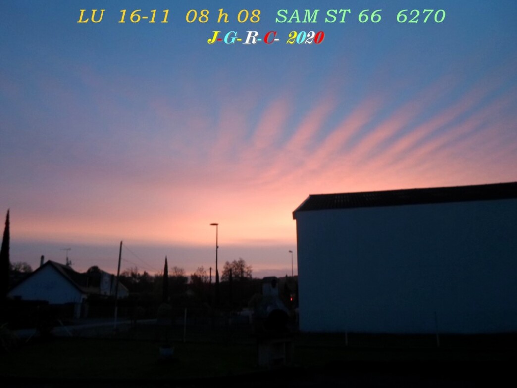 CIEL DE JOUR OU DE NUIT: semaine  47  D  22-11-2020