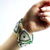 Bracelet mosaïque tissé de de cristal Swarovski et de perles de rocaille 35€