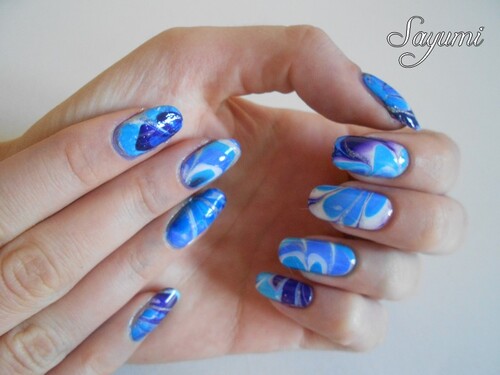 Nail Art Water Marble polaire