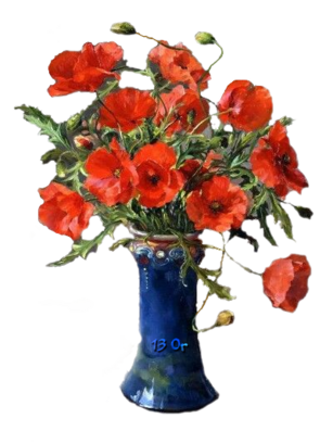 Vase Coquelicots