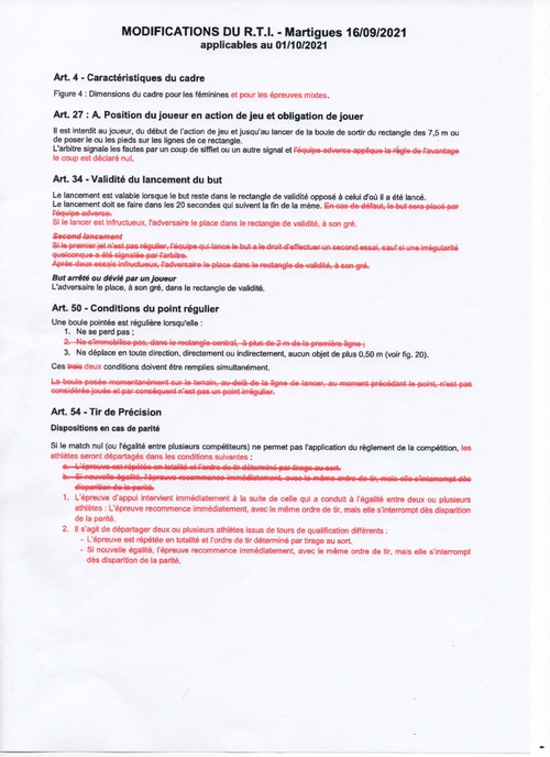 MODIFICATIONS DU R.T.I. - Martigues 16/09/2021  applicables au 01/10/2021
