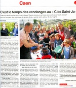 Nos élèves ont vendangé le Clos Saint Joseph