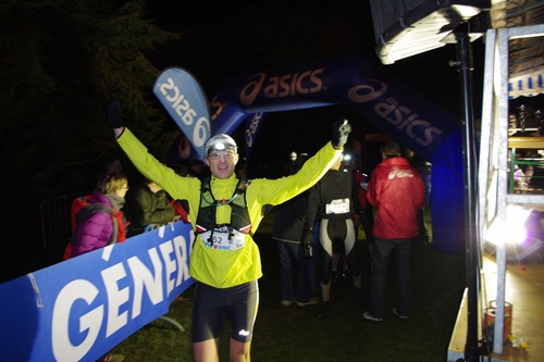 Jean-Philippe à l'arrivée du Trail Noz