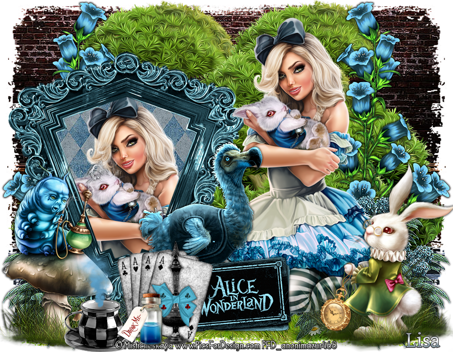 Ma réalisation du tuto "Alice in wonderland"