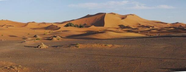 La grande dune depuis la terrasse du camping