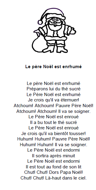 Chant: le père noël est enrhumé