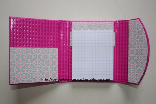 Cartonnage : petit carnet de sac