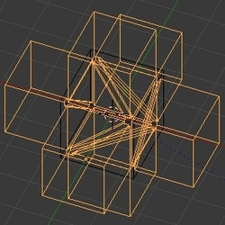 Fusionner les 6 cubes en un seul avec Ctrl + J