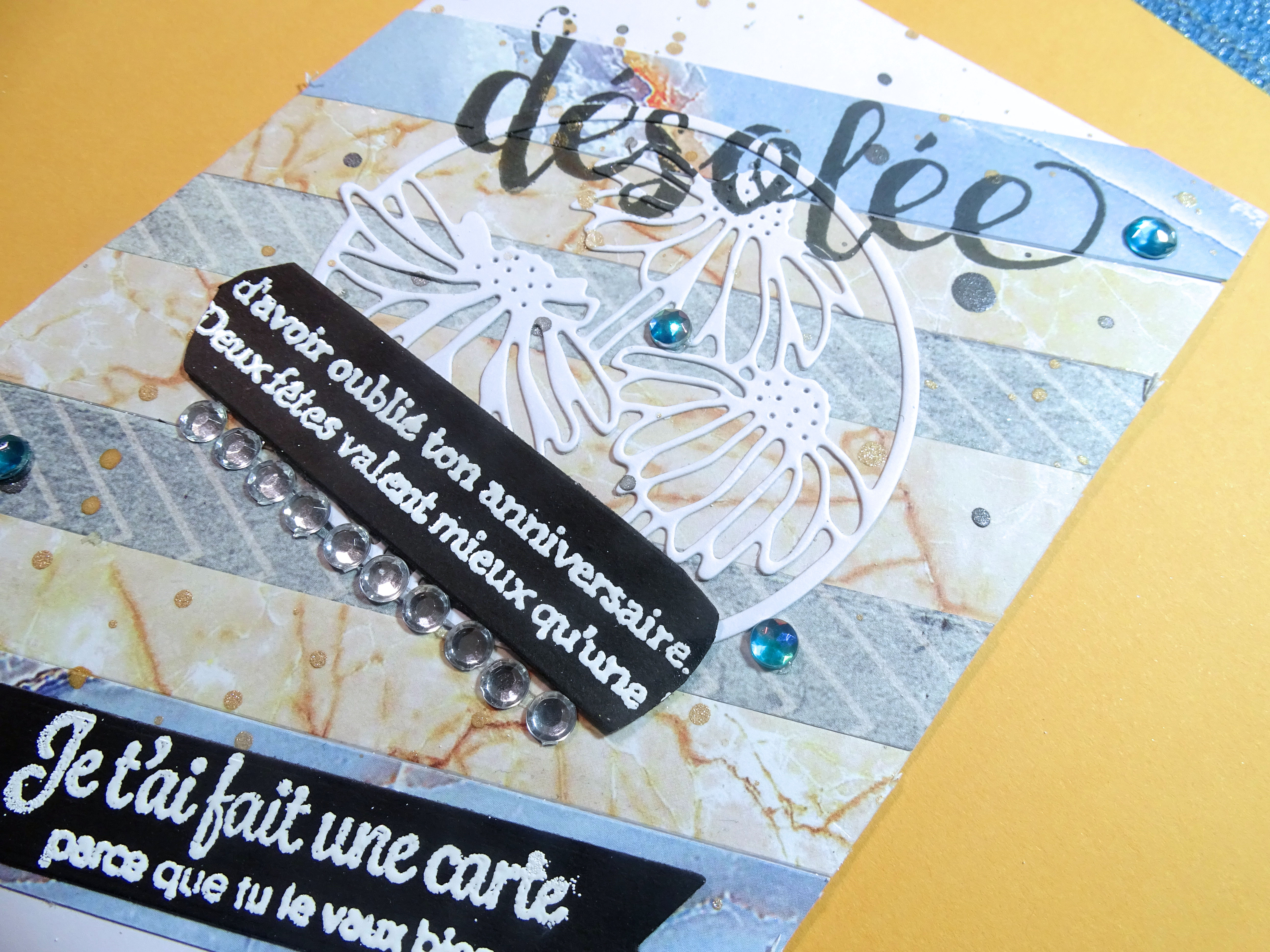Carte anniversaire oublié, boite surprises paper clips