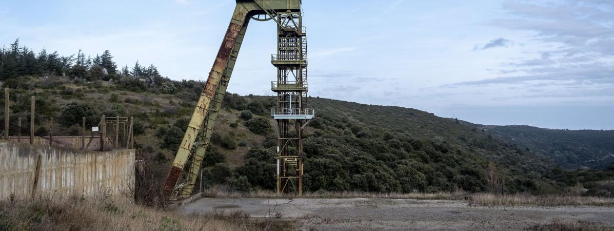 Le site de l\'ancienne mine d\'or de Salsigne (Aude), fermé en 2004, le 4 mars 2019.
