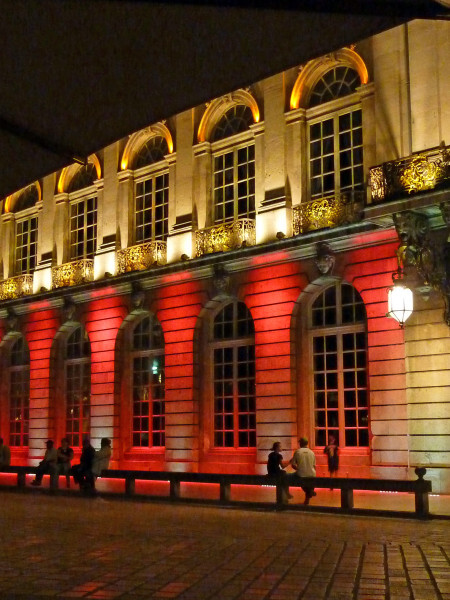 Nancy - Place Stanislas Façade Hôtel de ville éclairée