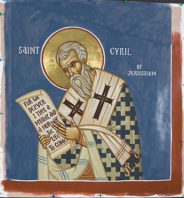 Saint Cyrille de Jérusalem. Evêque de Jérusalem, docteur de l'Eglise († 387)