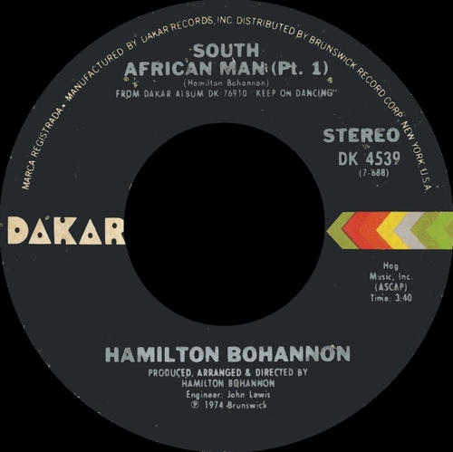 Hamilton Bohannon : Albun " Keep On Dancin' " Dakar Records DK 76910 [ US ]