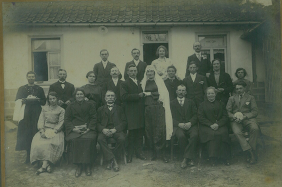 MARIAGE ANSART-DELEFORGE en 1925 à la Tiremande