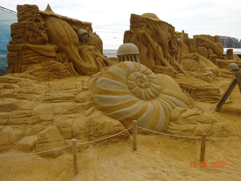 Sculptures de sable avec Nadine