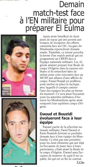 Mardi 20-05-2014 match-amical MCA-EN Militaire 1-2