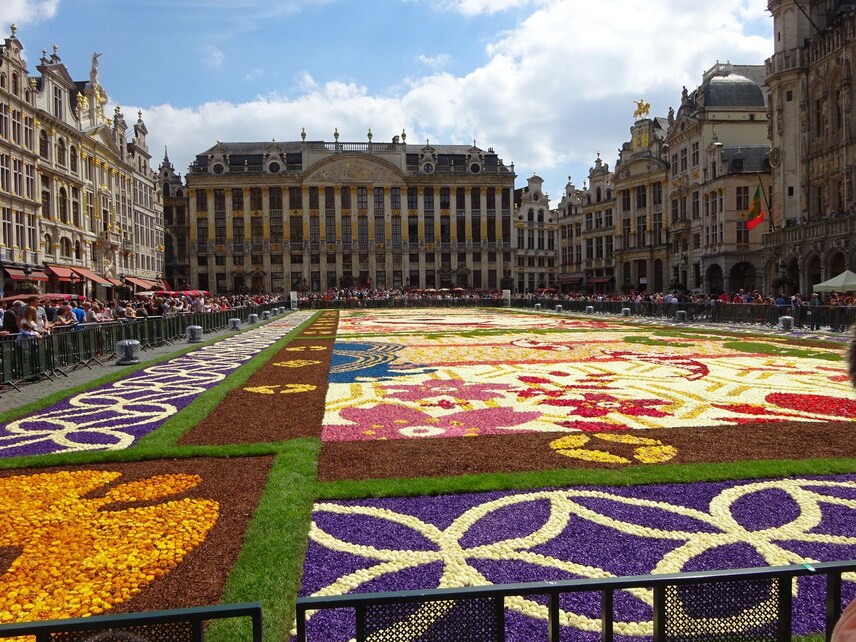 Nadine et le tapis de fleur de Bruxelles