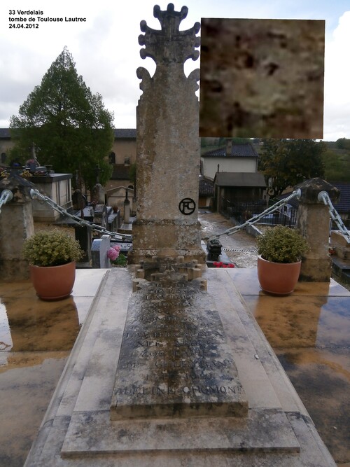 matérialisation sur tombe de Lautrec