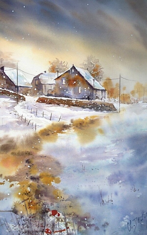 Aquarelles de : Claudie Decron