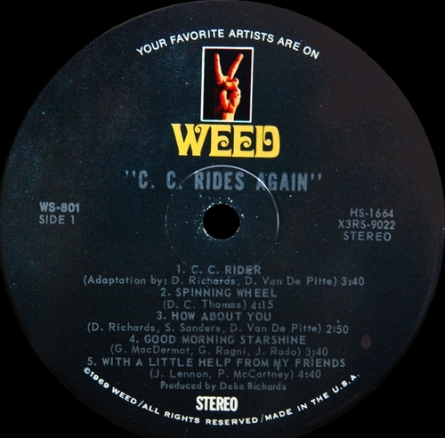 Chris Clark : Album " C.C. Rides Again " Weed Records WS-801 [ US ]