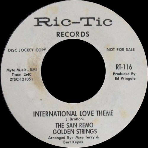 The San Remo Golden Strings : Album " Hungry For Love " Ric-Tic Records ‎SLP-901 [ US ]