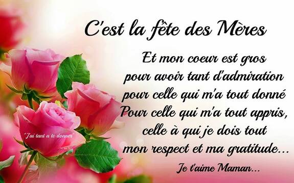 bonne fête des mamans