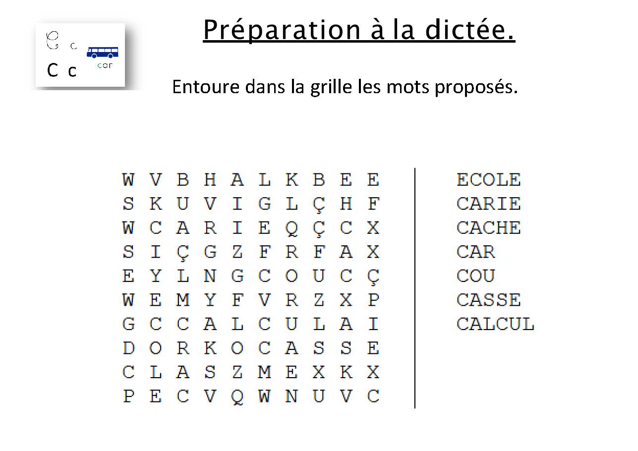 Preparation A La Dictee La Classe De Lulli