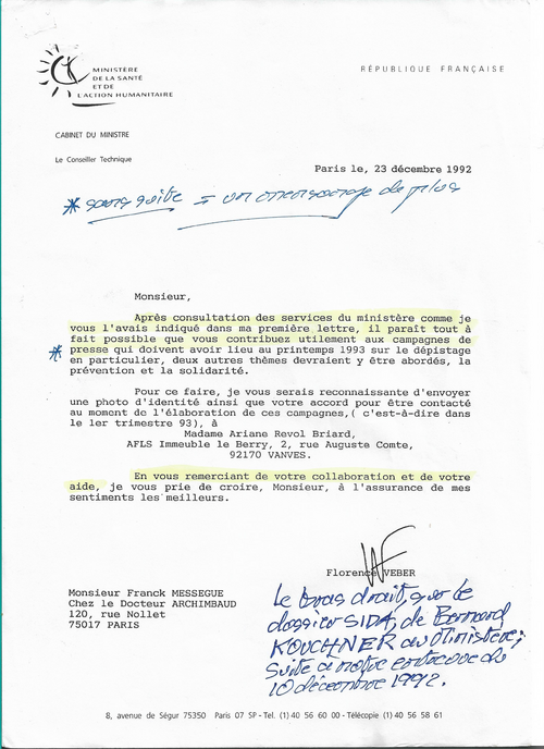 1992-1ère grève de la faim : 60 jours / Palais de l'Europe / Ministère de la Santé - Bernard KOUCHNER