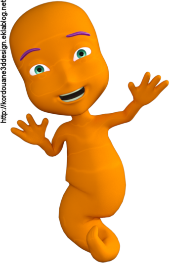 Image de fantôme orange (ghost render)