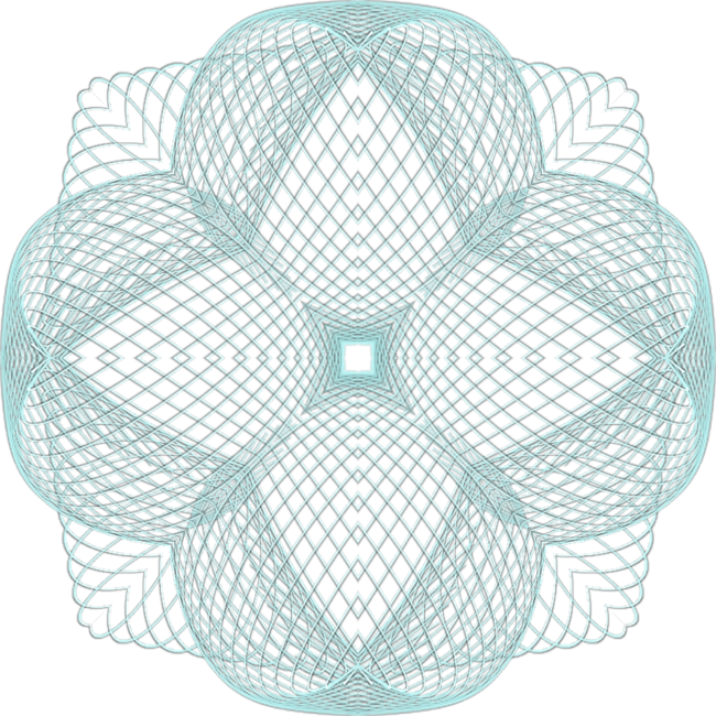 Mandalas spirographe transparent