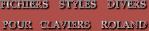 STYLES DIVERS CLAVIERS ROLAND SÉRIE 10498