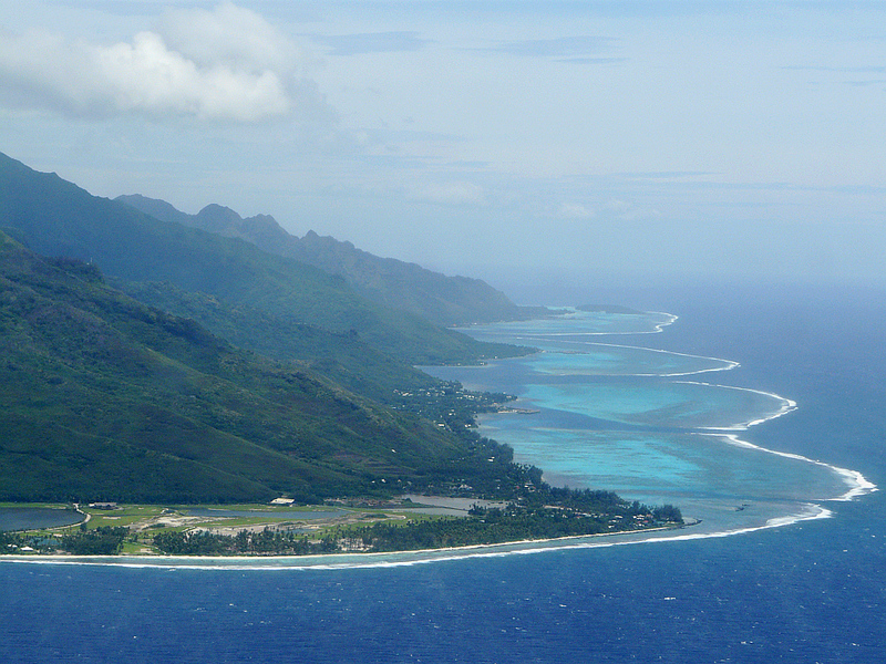 Départ pour Huahiné : Le lagon de Moorea vu d'avion - Moorea - Polynésie française
