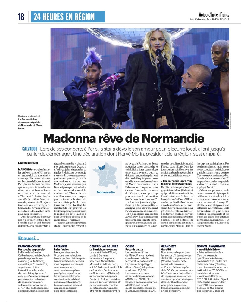 Madonna et la Normandie : l'histoire d'un buzz... baratte !