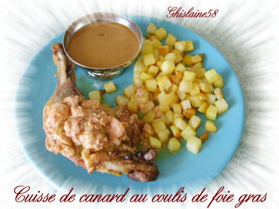Cuisses de canard au coulis de foie gras