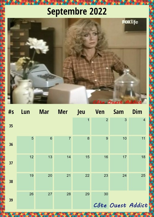 Calendriers en français avec les personnages.