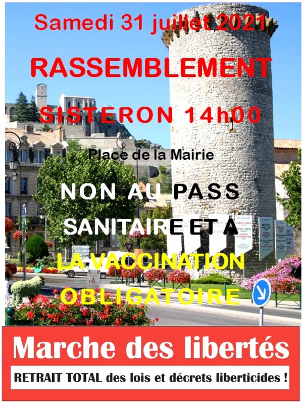 NON AU PASS SANITAIRE! LIBERTE(S)!