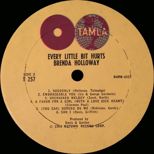 Brenda Holloway : Album " Every Little Bit Hurts " Tamla Records S 257 [ US ]