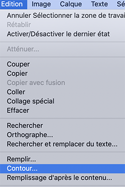 Redimensionner une image - Taille de la zone de travail - Contour