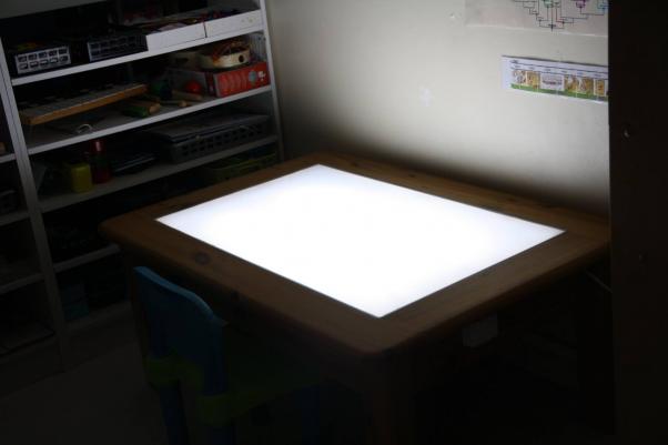 table lumineuse