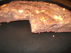 Blondies au caramel "fleur de sel" et beurre de cacahuètes