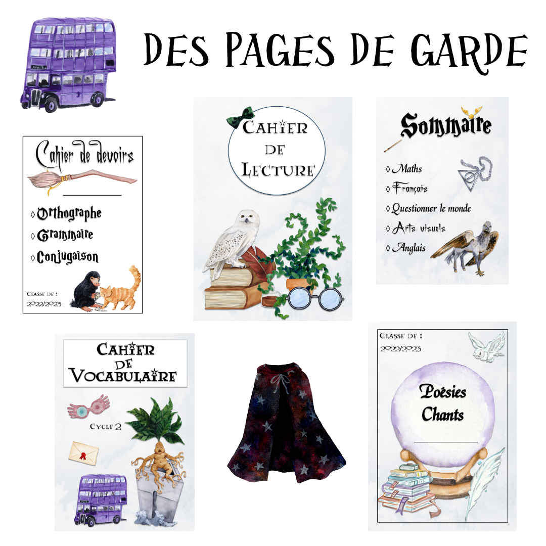 Page De Garde Harry Potter Cahier De Francais Harry potter - La classe de Lulli