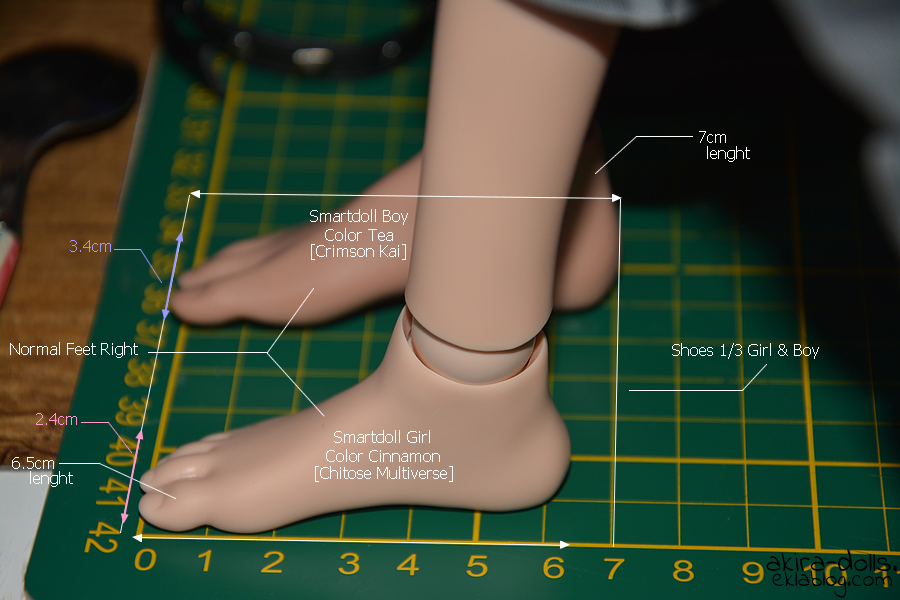 Mensurations Smartdoll Feet 1/3