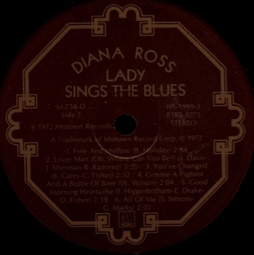 Diana Ross - 1972 : Album " Lady Sings The Blues " Motown Records M 758-D [ US ]