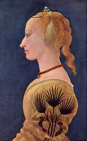  Alessio Baldovinetti, Portrait de la femme en jaune ( 1465 )