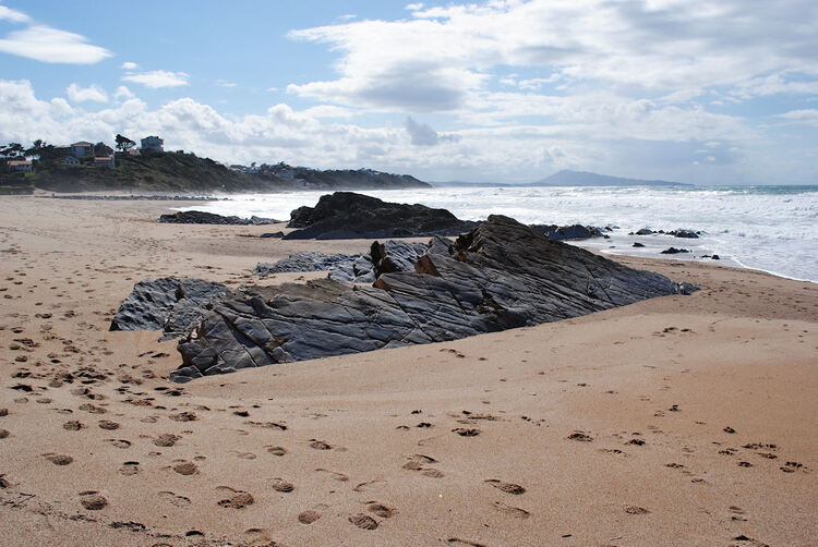 Photo de la plage de Bidart sur la côte basque