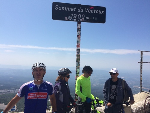 Photo au sommet du Mont Ventoux