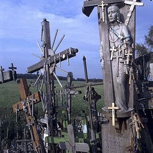 The Hill of Crosses in Siauliai, Lithuania is the national pilgrimage center. Thousands of Crosses h