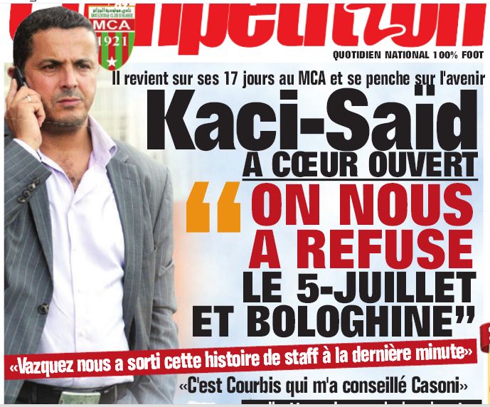 Kaci Said on refuse les stades au Mouloudia
