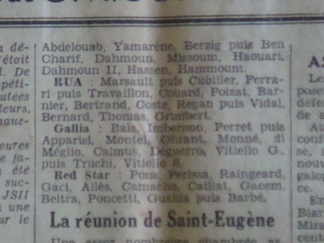 11.9.1938 mca-rua 1-0  tournoi les équipes